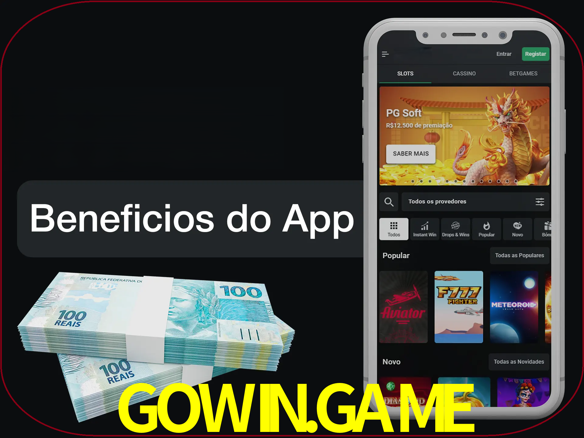 Obtenha todos os benefícios usando o aplicativo.