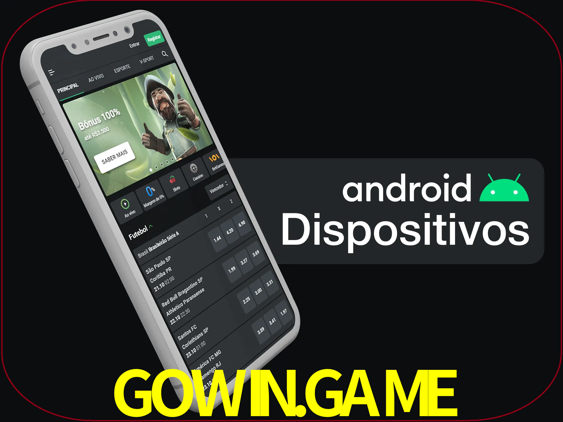 O aplicativo suporta a maioria de todos os dispositivos Android.