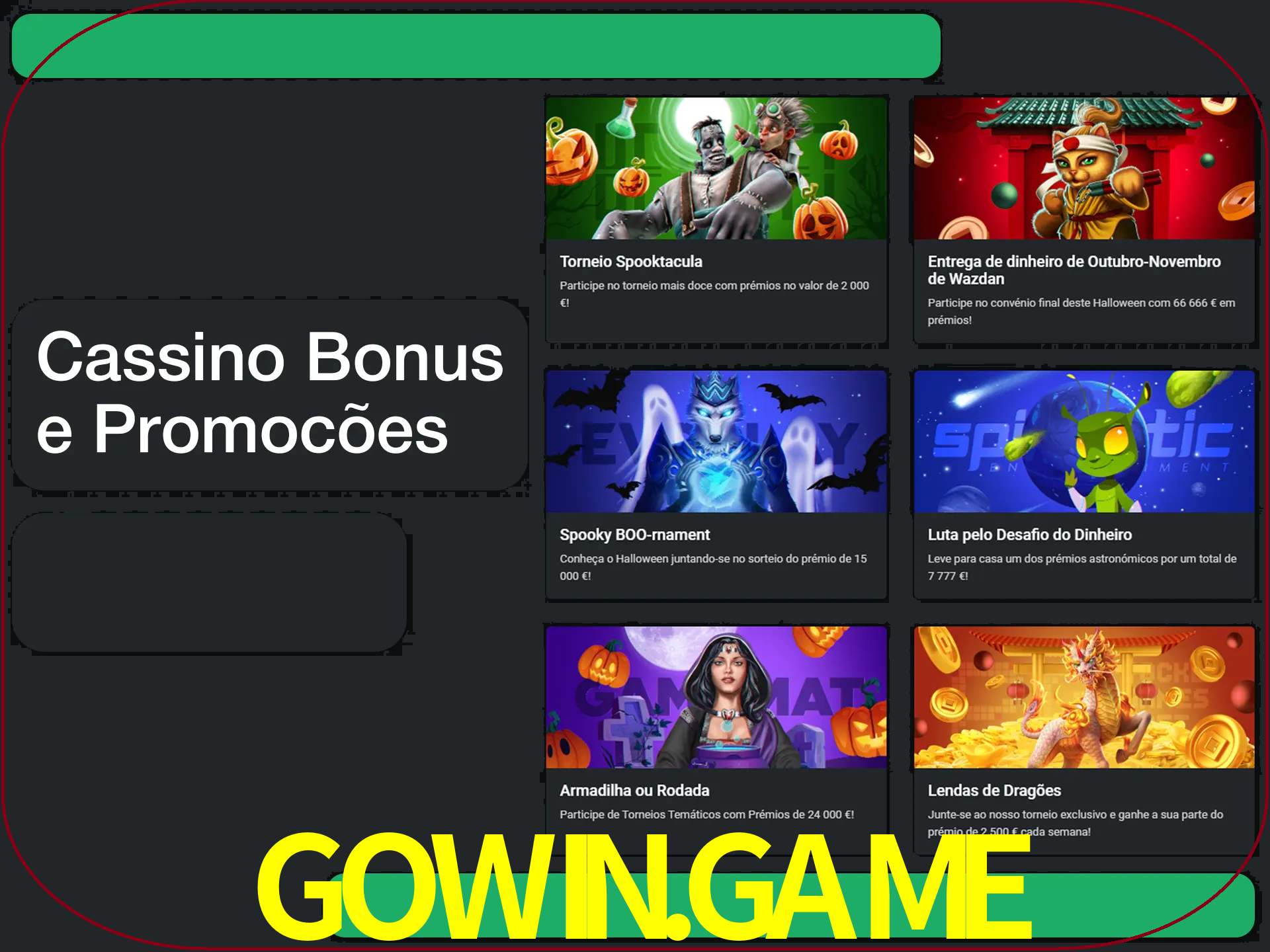 Verifique se há novos bônus de cassino para reivindicar.