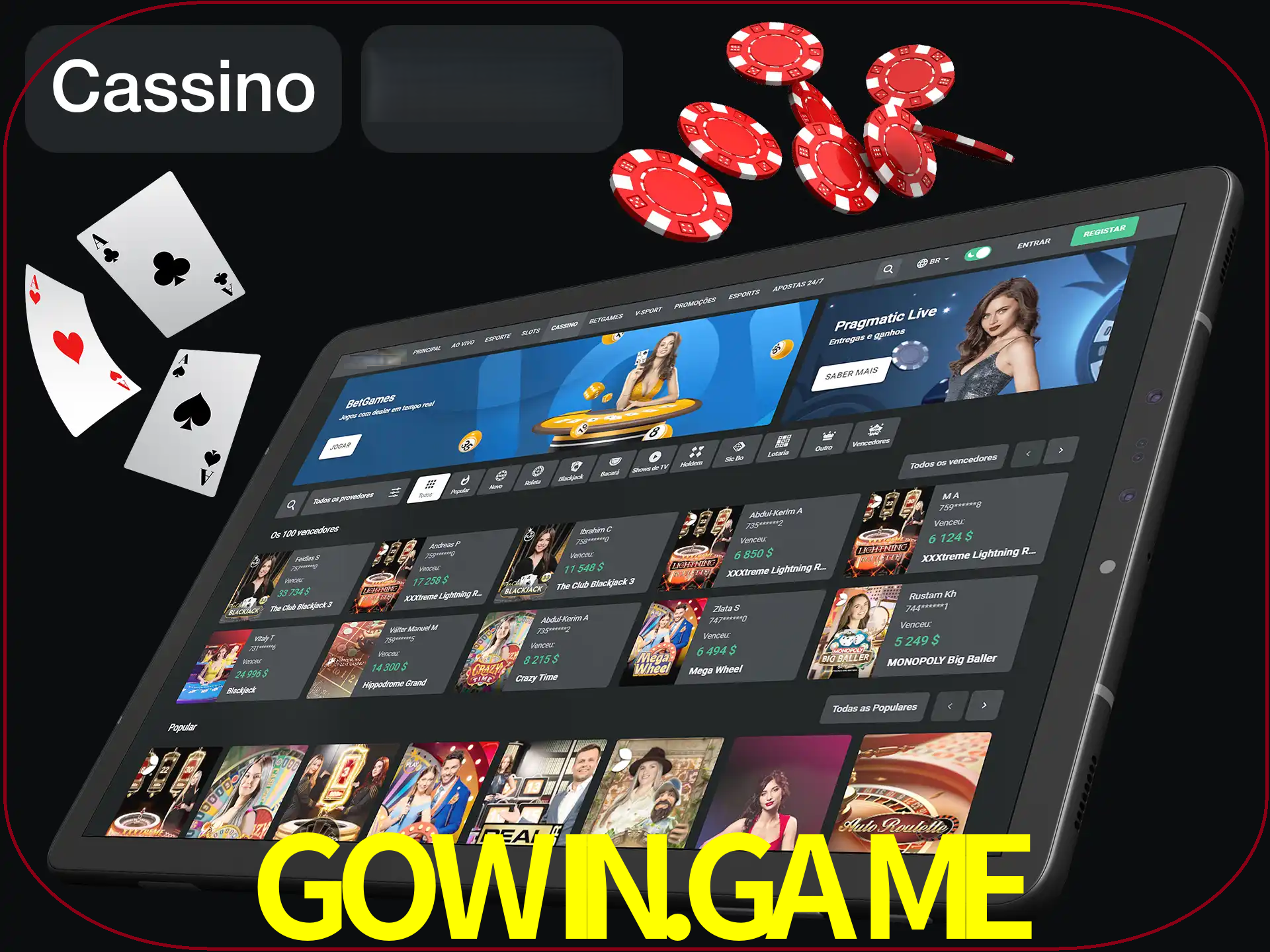 Jogue vários jogos de cassino em nosso cassino.