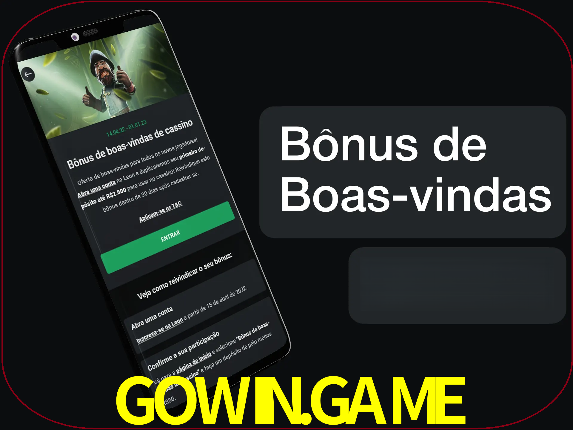 Não se esqueça de usar o bônus de boas-vindas.